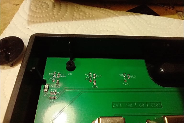 Stylophone Beat sync mod LED location 1