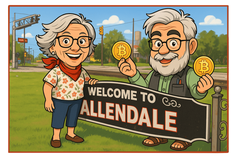 E.B and Opa encounter treasures in the wonderful town of Allendale.