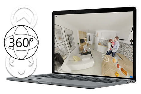 Profitez d'une expérience de visite virtuelle immersive à 360 degrés grâce à l'imagerie 3D.