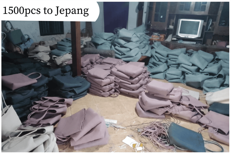 Pengiriman eksport 1500 pcs tas anyaman jali jali Craftvitas Indonesia ke Jepang