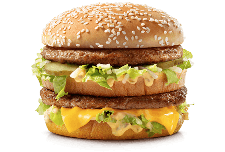 Lanche estilo Big Mac saudável com molho especial e pão com gergelim
