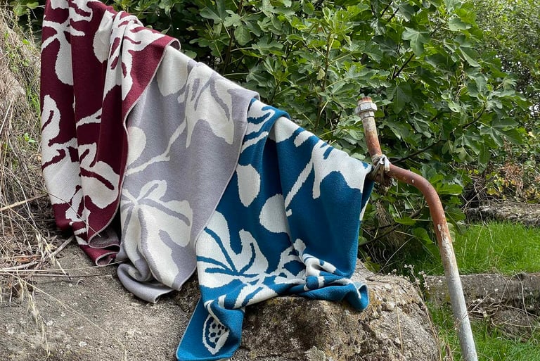 some blankets hanging
