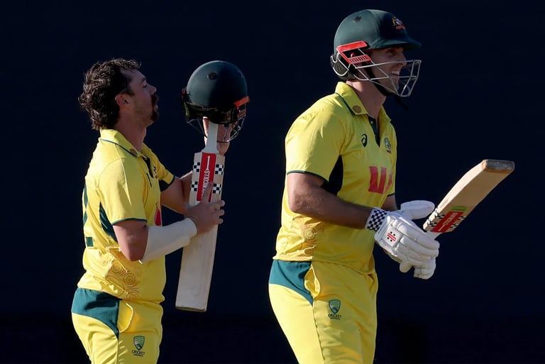 cameron green travis head mitchell marsh alex carey highest odi score australian men’s cricket team vs south africa national