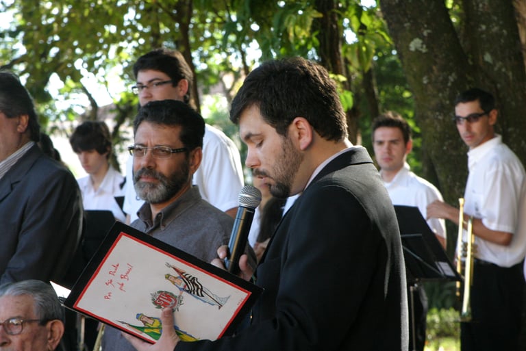 Jaum no cerimonial no parque Juca Mulato em 9 de julho de 2013