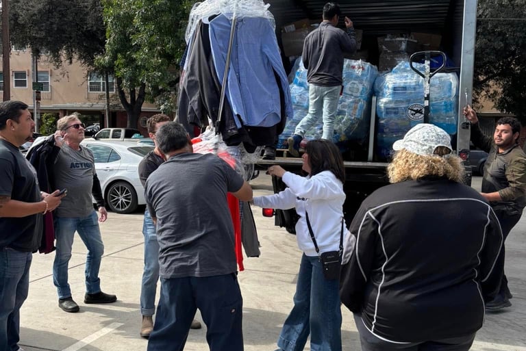 Nonprofits donate items for LA wildfire victims