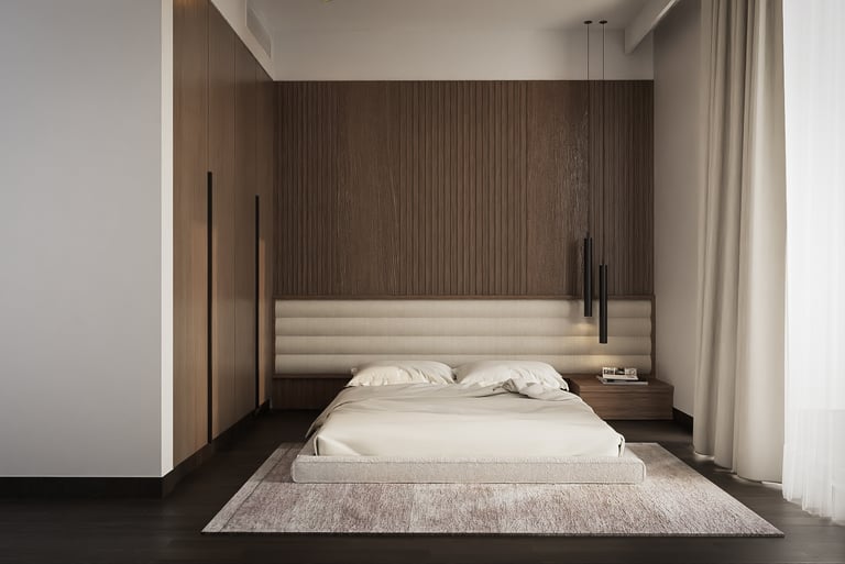 Contemporary luxury bedroom interior Dubai