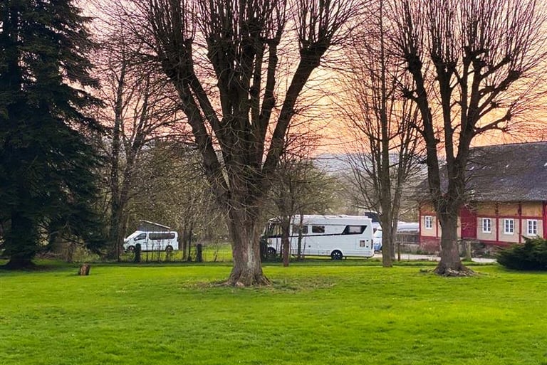 Aire de stationnement de camping-car à la Gentilhommière
