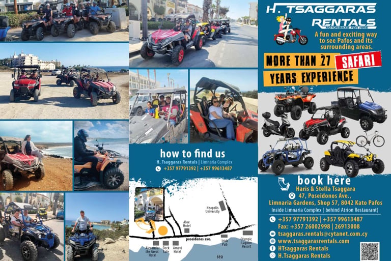 buggy and quad rentals and safari paphos