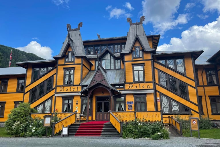 Yellow and brown Hotel Dalen