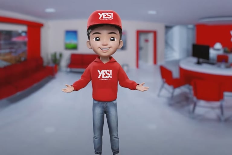 mascote 3D animação 3D