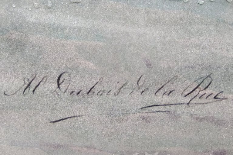 Alexandre Dubois De La Rue Artist signature
