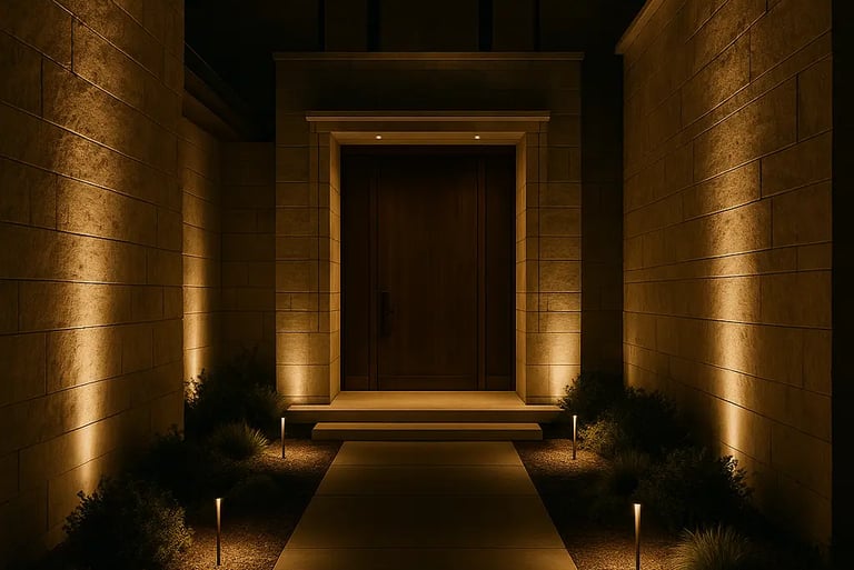 Elegant Residential Entrance Lighting
