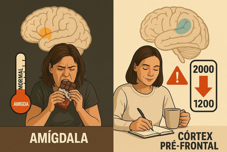 `Compulsão alimentar por estresse vs mindfulness nutricional
