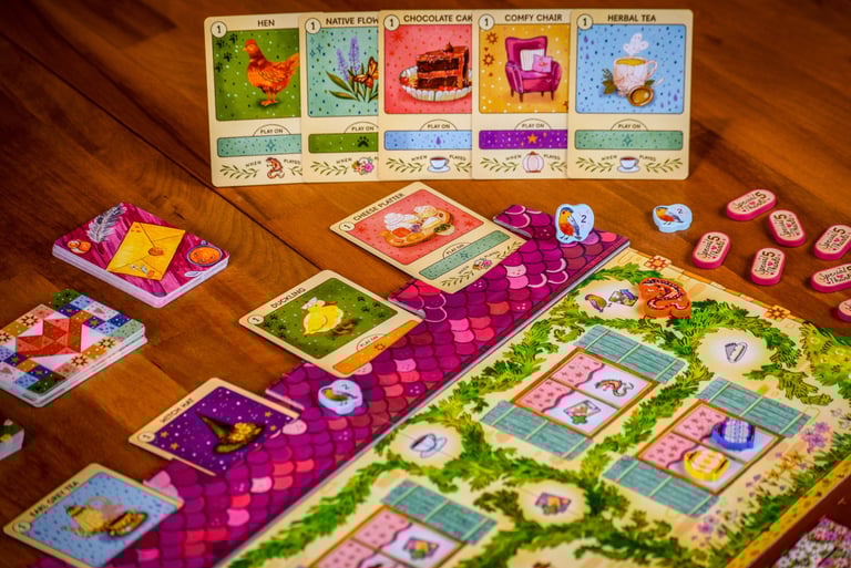 Fiammingo Games best cozy board game So happy you're here! roof friendship