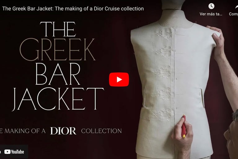 Cameramangreece.co.uk  Documentary. " The Greek Bar Jacket: The making of a Dior Cruise collection".