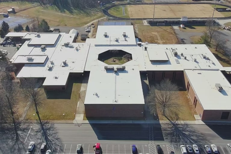 Commercial roofing installation in Appomattox VA by Melvin T. Morgan Roofing