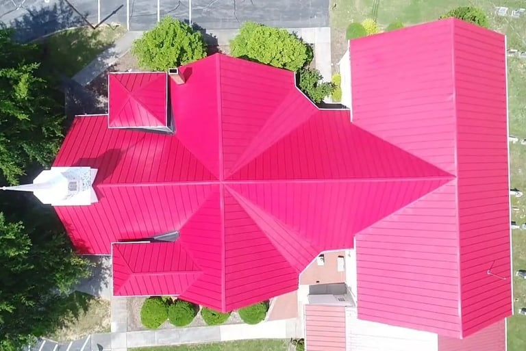 Local commercial roofing contractor project in Nathalie Virginia