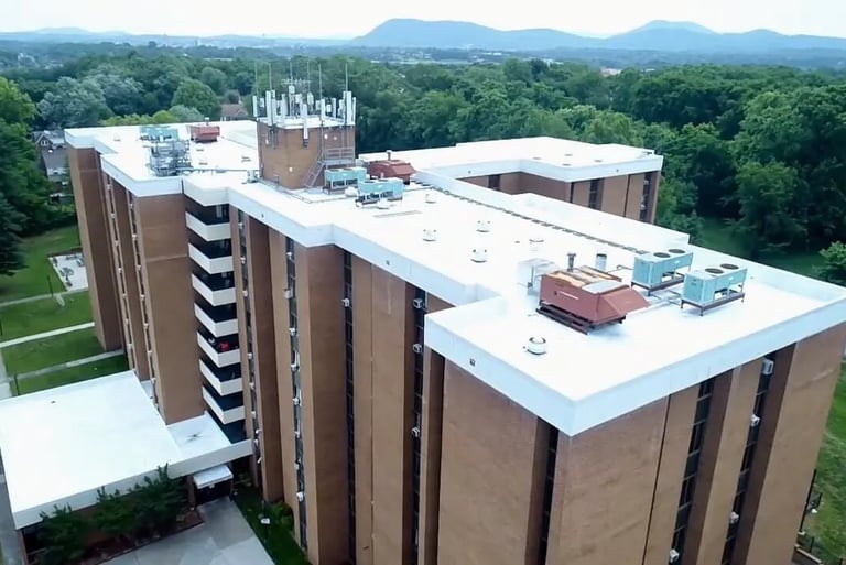 Commercial roofing installation in Roanoke VA by Melvin T. Morgan Roofing