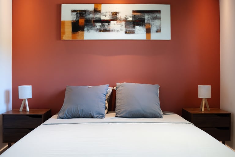 chambre moderne terracotta