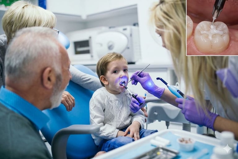 sellantes en dientes de leche