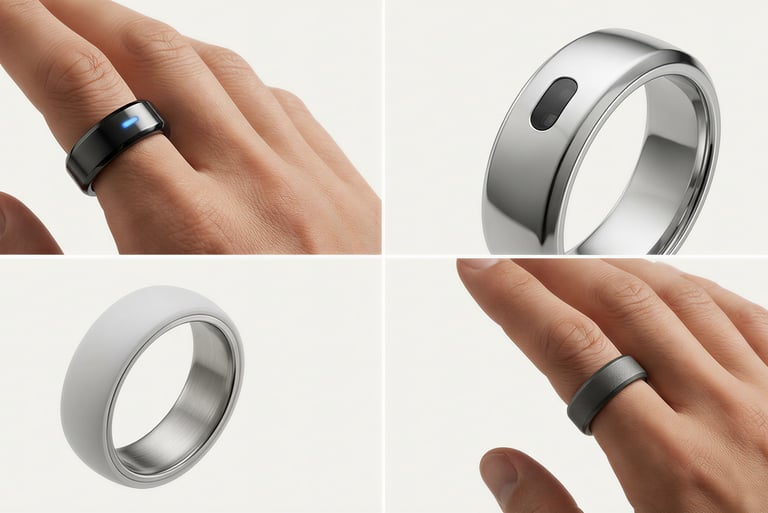 a person's hand holding a ring with a ring on it