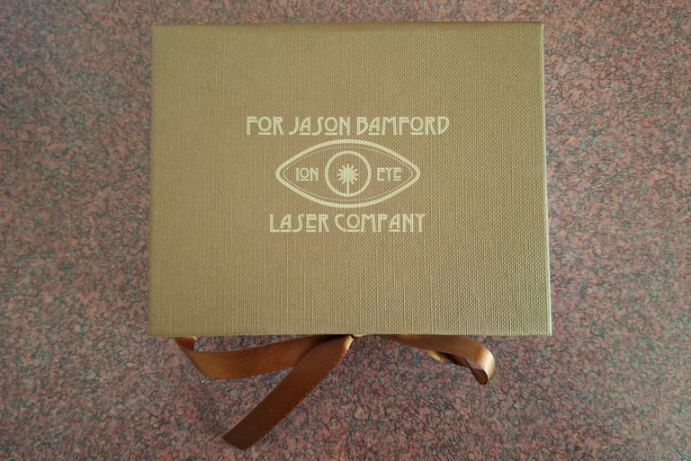 Twelve brass plaques packaged and ready for their new owner