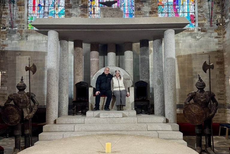 At King Arthur's Hall in Tintagel