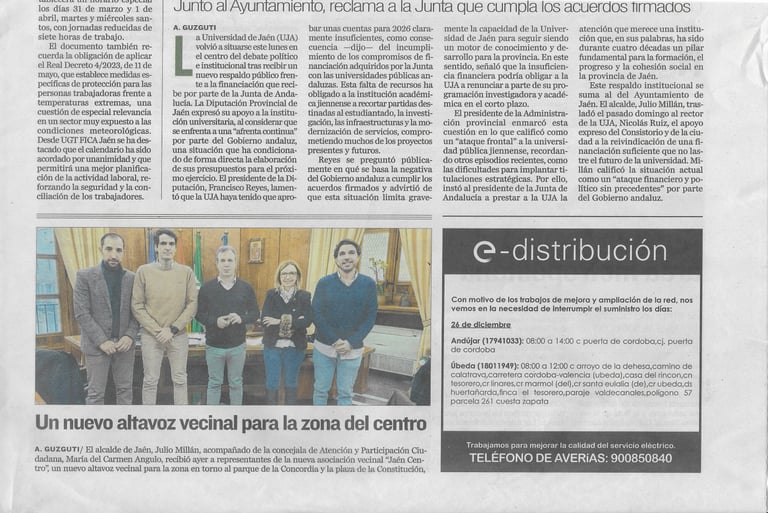 Jaen centro l asociacion de vecinos visita alcalde sobre nuestra Asociación. Jaen