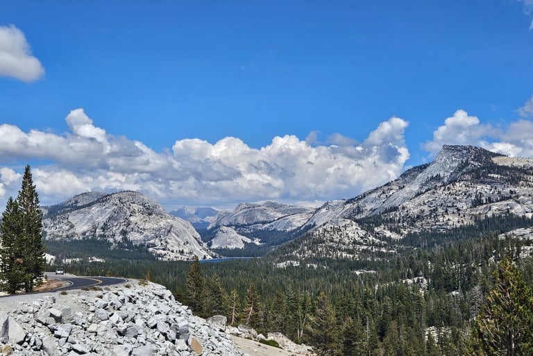 Picturesque mountain vista, Yosemite National Park.
