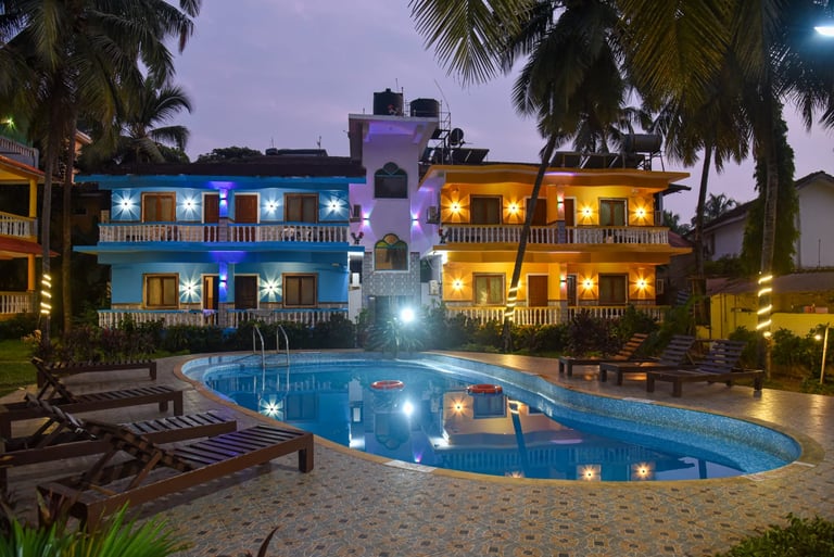 Goa Calangute 25 AC Rooms Budget Hotel, 1 minute walk from beach