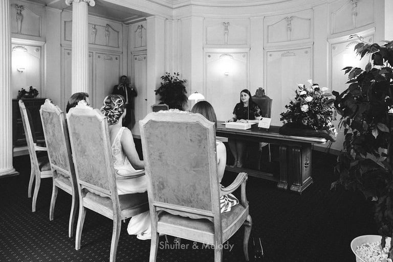 Civil ceremony during COVID times in Berlin.