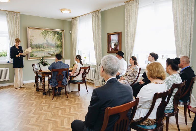 A civil ceremony in Werder.