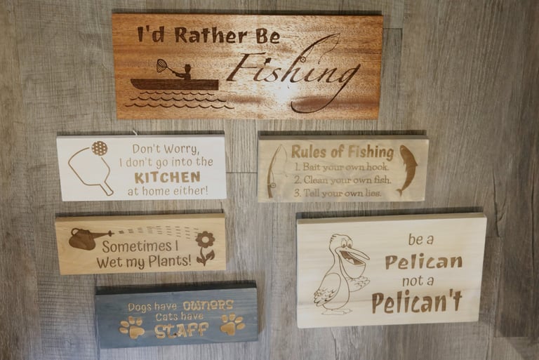 Wooden signs
