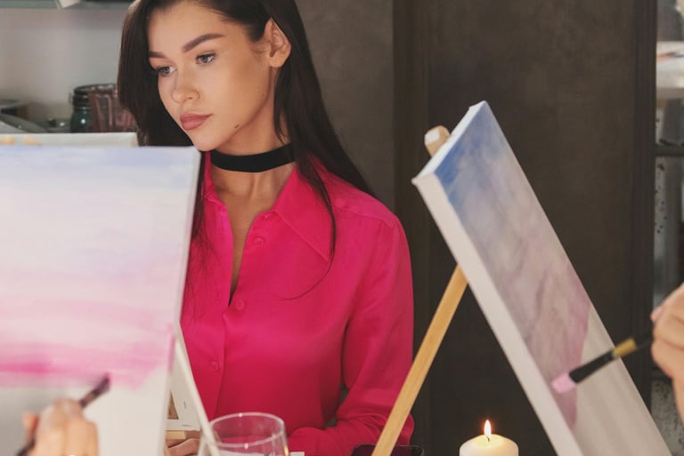 corporate paint party, birthday party