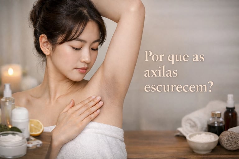 por que as axilas ficam escuras e como clarear