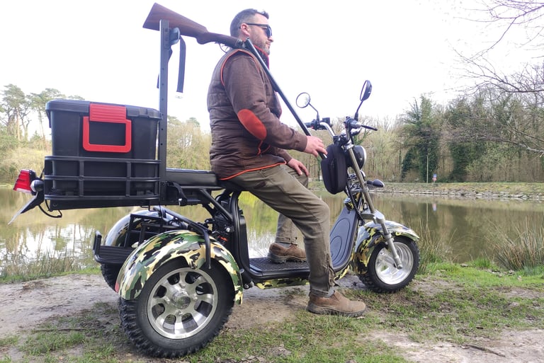 scooter électrique 3 roues outdoor chasse nature