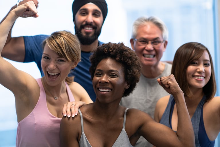 Imagen de personas haciendo deporte 