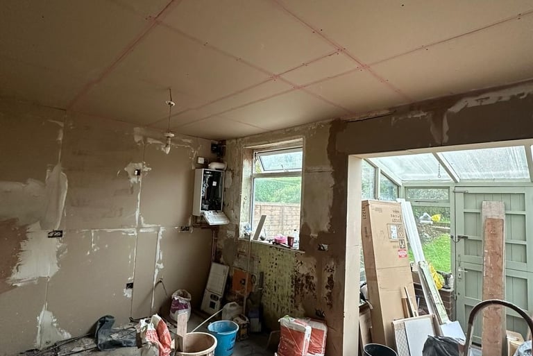 This area is almost ready to skim with plaster.