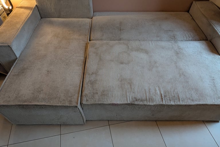 Photo Avant Nettoyage Canapé Velours Côtelé