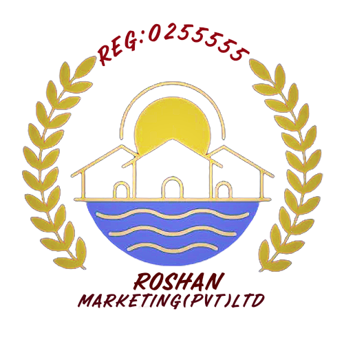 a logo for roshan marketing