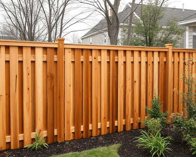 6ft privacy fence made out of cedar wood