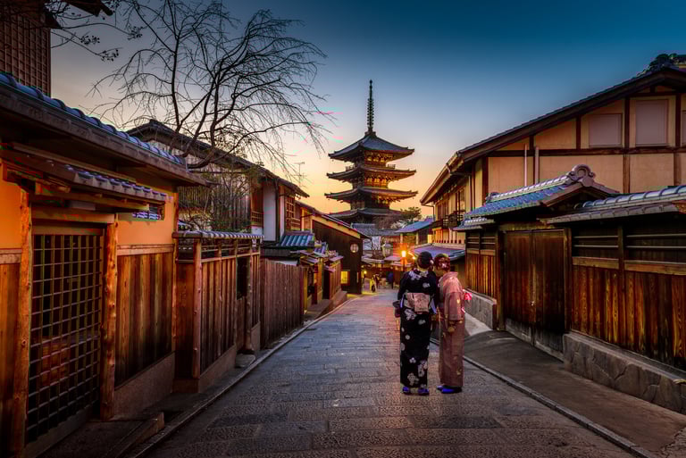 Kyoto using AI travel suggest