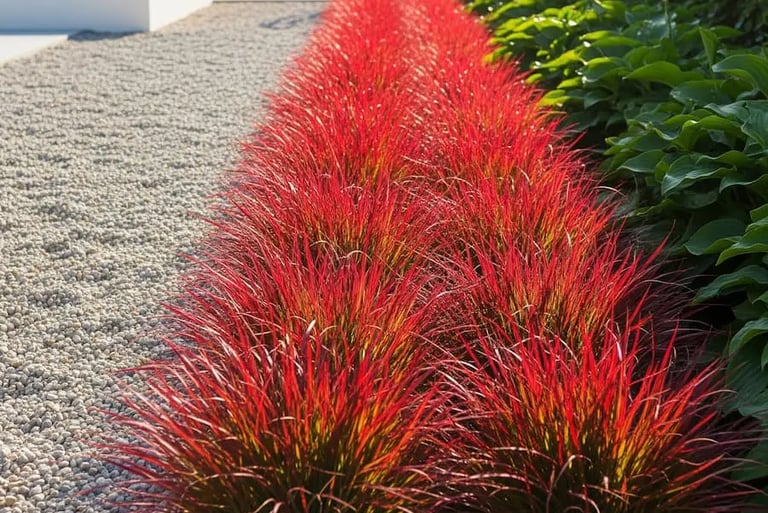 macizo con Imperata baron rojo 