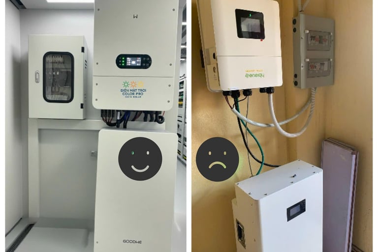 Khu vực tủ điện cần đi dây gọn gàng, có ống bọc thép bảo vệ dây dẫn không bị chuột cắn và va quệt