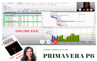 Imagem mostrando uma tela de aula online de Primavera P6
