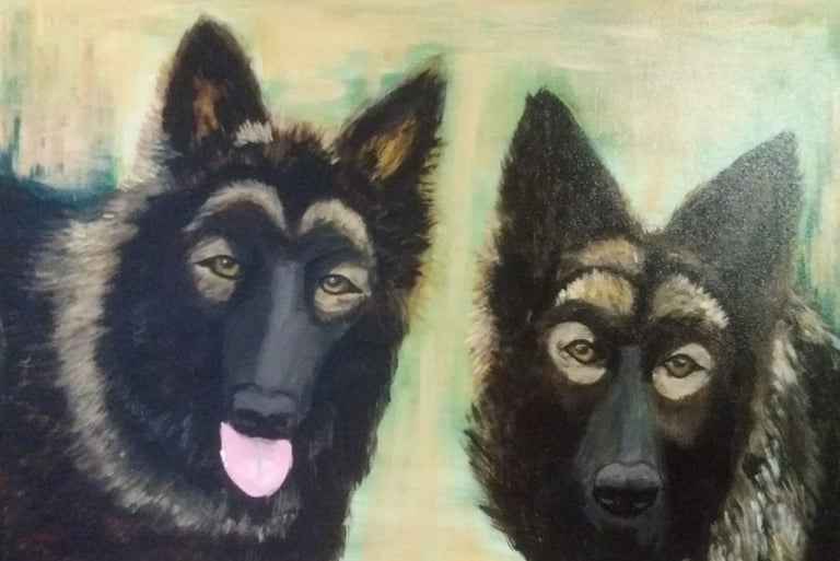 Alex & Asia, olie op doek