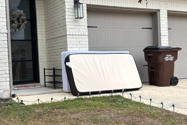 Old mattress and boxspring in 78254