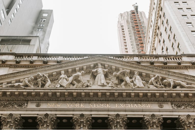 relief of statues over the New York Stock Exchange