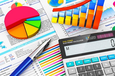 imagem de um gráfico sugerindo a organização financeira .