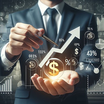 imagem mostra um gráfico de investimento 
